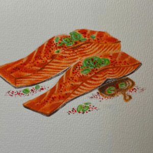 Food Illustration with Gouache